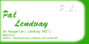 pal lendvay business card